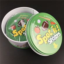 Load image into Gallery viewer, spot it and dobble card game table Board Game For Dobbles Kids Spot Cards It Go Camping Metal Tin Box SHALOM HALLOWEEN toys