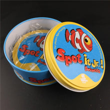 Load image into Gallery viewer, spot it and dobble card game table Board Game For Dobbles Kids Spot Cards It Go Camping Metal Tin Box SHALOM HALLOWEEN toys