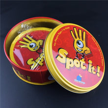 Load image into Gallery viewer, spot it and dobble card game table Board Game For Dobbles Kids Spot Cards It Go Camping Metal Tin Box SHALOM HALLOWEEN toys