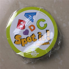 Load image into Gallery viewer, spot it and dobble card game table Board Game For Dobbles Kids Spot Cards It Go Camping Metal Tin Box SHALOM HALLOWEEN toys