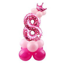 Load image into Gallery viewer, 32inch Digital Balloons Toys Kids Happy Birthday Party Theme Decor Cartoon Inflatable Party Hat Column Gift Toys for Children