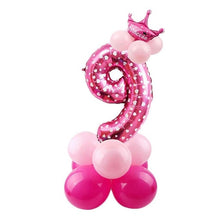 Load image into Gallery viewer, 32inch Digital Balloons Toys Kids Happy Birthday Party Theme Decor Cartoon Inflatable Party Hat Column Gift Toys for Children