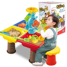 Load image into Gallery viewer, None 1 Set Children Beach Table Sand Play Toys Set Baby Water Sand Dredging Tools Color Random
