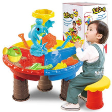 Load image into Gallery viewer, None 1 Set Children Beach Table Sand Play Toys Set Baby Water Sand Dredging Tools Color Random
