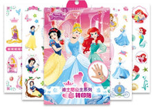 Load image into Gallery viewer, 1 pcs Disney Children's Cartoon Temporary Tattoos Cartoon girls frozen princess Tattoo Paper Boy  Avengers Flash Tattoo Stickers
