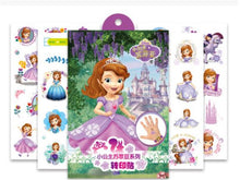 Load image into Gallery viewer, 1 pcs Disney Children's Cartoon Temporary Tattoos Cartoon girls frozen princess Tattoo Paper Boy  Avengers Flash Tattoo Stickers
