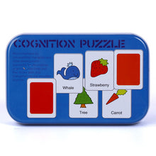 Load image into Gallery viewer, Baby Cognitive Puzzle Cards Educational Toys Matching Game Cartoon Vehicle Animal Fruit English Learning flashCards for Children

