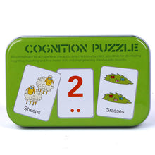 Load image into Gallery viewer, Baby Cognitive Puzzle Cards Educational Toys Matching Game Cartoon Vehicle Animal Fruit English Learning flashCards for Children
