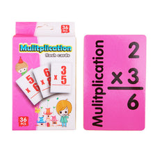 Load image into Gallery viewer, Baby Cognitive Puzzle Cards Educational Toys Matching Game Cartoon Vehicle Animal Fruit English Learning flashCards for Children
